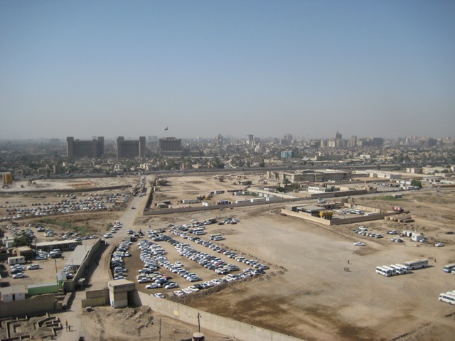 Downtown Baghdad behind the new Rule of Law Complex that is under construction.