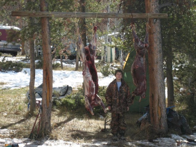 Nice to have meat hanging in camp