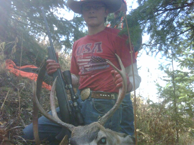 my brothers buck 3X3 long back tines and they were almost spooned out really cool buck with some character