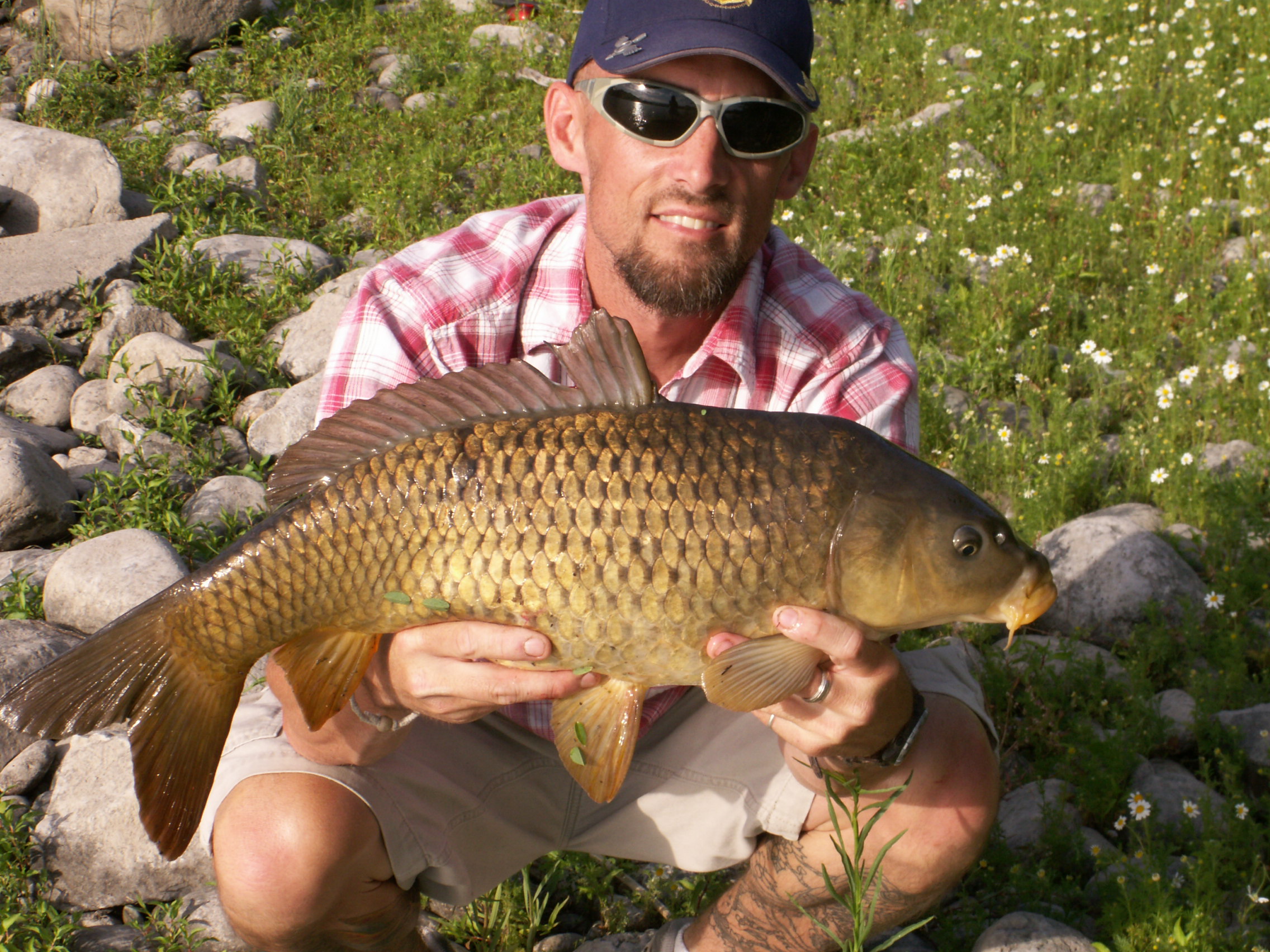 Carp fishing with my youngest son