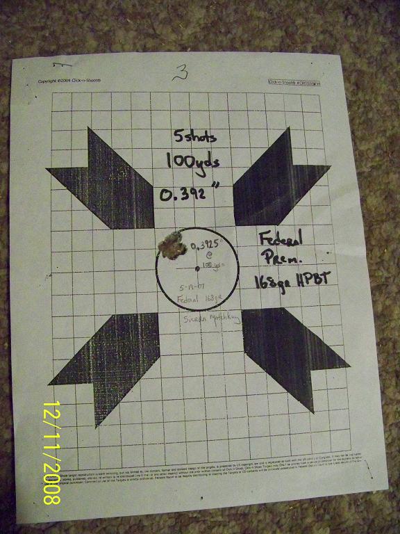 100 yd target