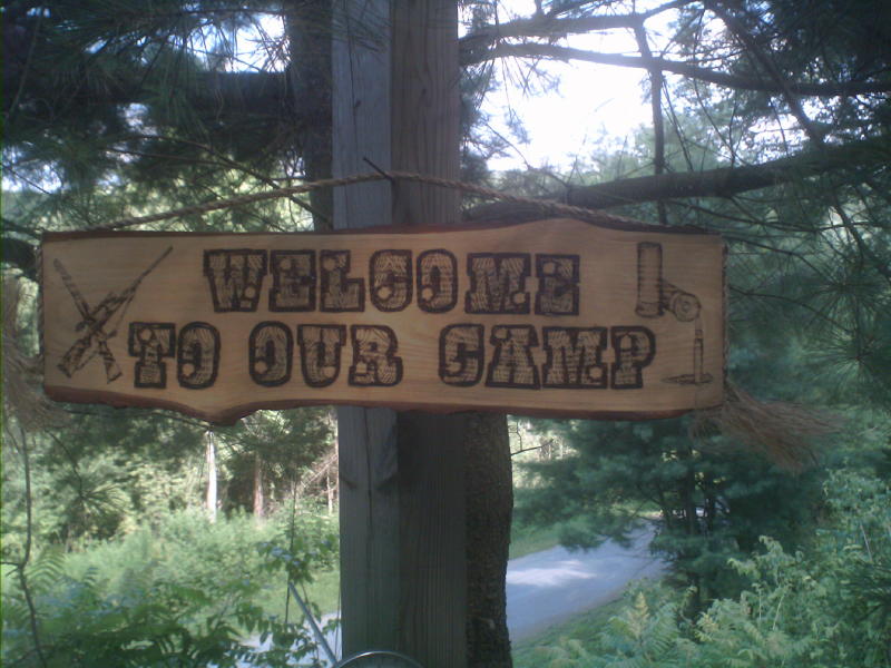 Hunting Camp Welcome Sign