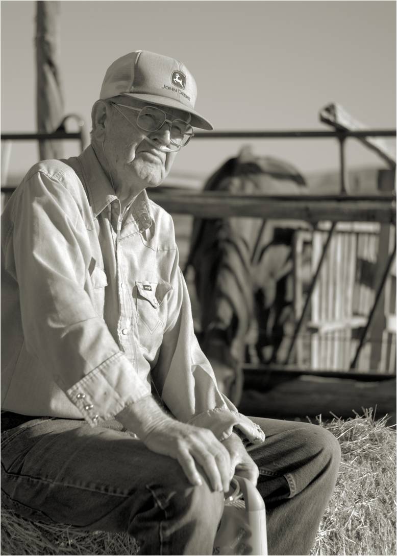 I was fortunate to snap this shot during one of the very last times my grandfather visited the farm.