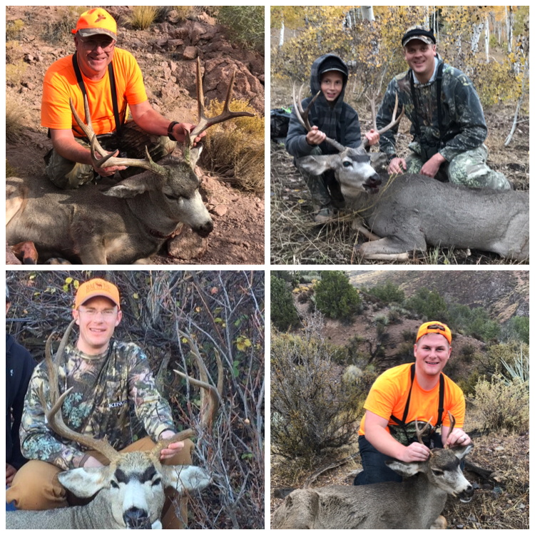 Our successful 2016 deer hunts.