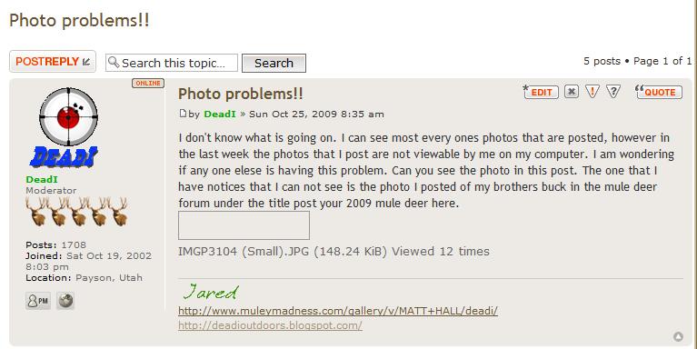 Re: Photo problems!!