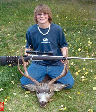 14 year old Jared Radosevich took this Wyoming buck while hunting with his father.