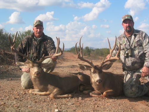 Big bucks from Sonora mexico, hunters Don Selby and Barry Fullmer. Outfitter Ubaldo Lopez and Jim Shockey