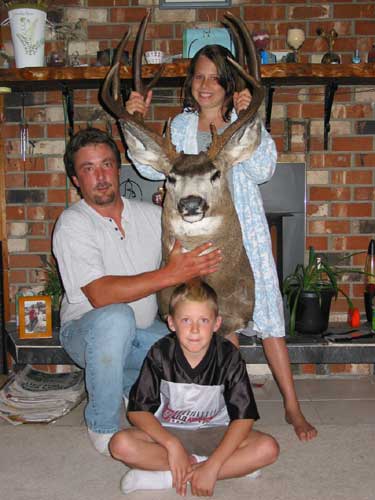 Rick Neuwirths November 2002 British Columbia buck.  Rough scored 17 4/8