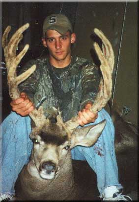 Shaun Thomson bagged this buck outside of Woodland Park, CO. in 2000, his 1st buck taken at 25 yds. and with a bow.