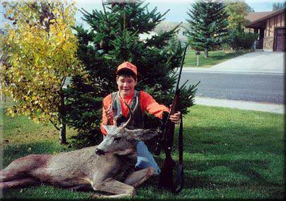 Terrys 1st buck a 2 pt. taken in Oct. 2000.