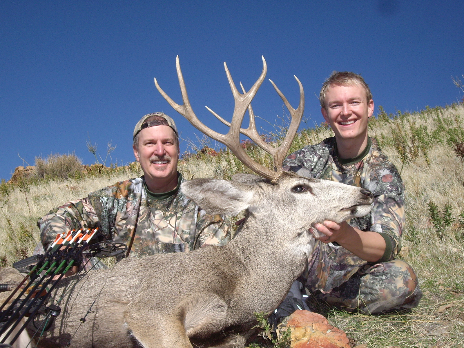 My 07 archery buck &amp;amp; my son Cody