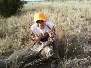 10 year old Lukes first deer