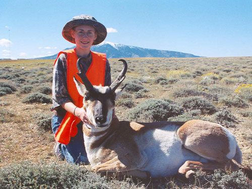 Ashley Killion 13 years old, 1st ever hunt-Antelope in Wyoming (1 shot)