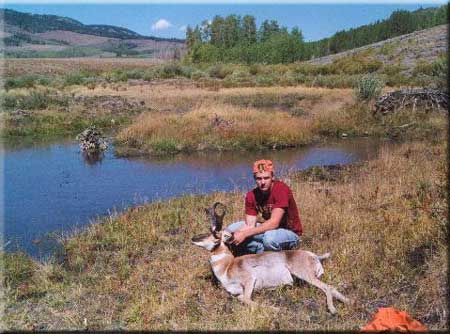 Kaseys 2000 Antelope shot at 125 yds. on the dead run.