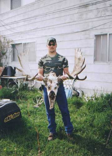 I found this once in a lifetime find in a pond while horn hunting. I had to carry the head about two miles back to the truck.  C