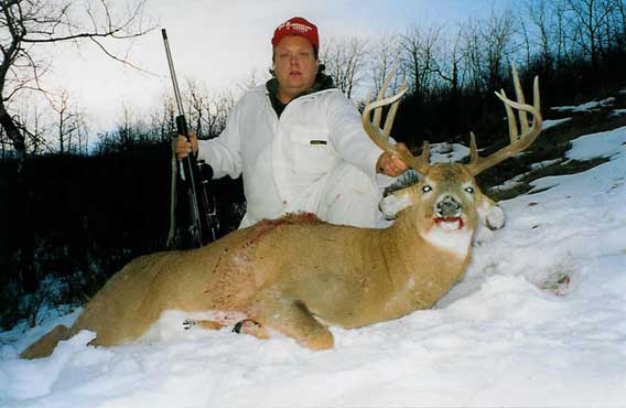 Here is the whitetail†I shot in Eastend, Saskatchewan last November 25/03. He&#039;s a 5x5 that grossed 155.  Mike