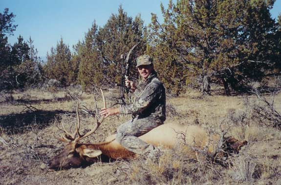 Michael Fox This Bull was taken in Central Oregon in 2002. He was called into 25 yards by Brian Shepherd.